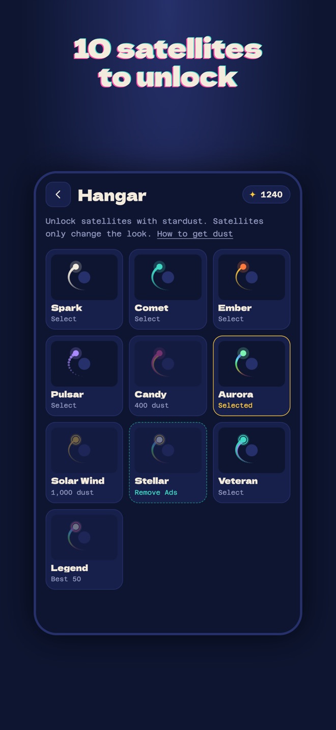 Hangar with 10 satellites