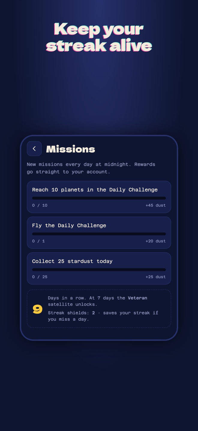 Daily missions and streak