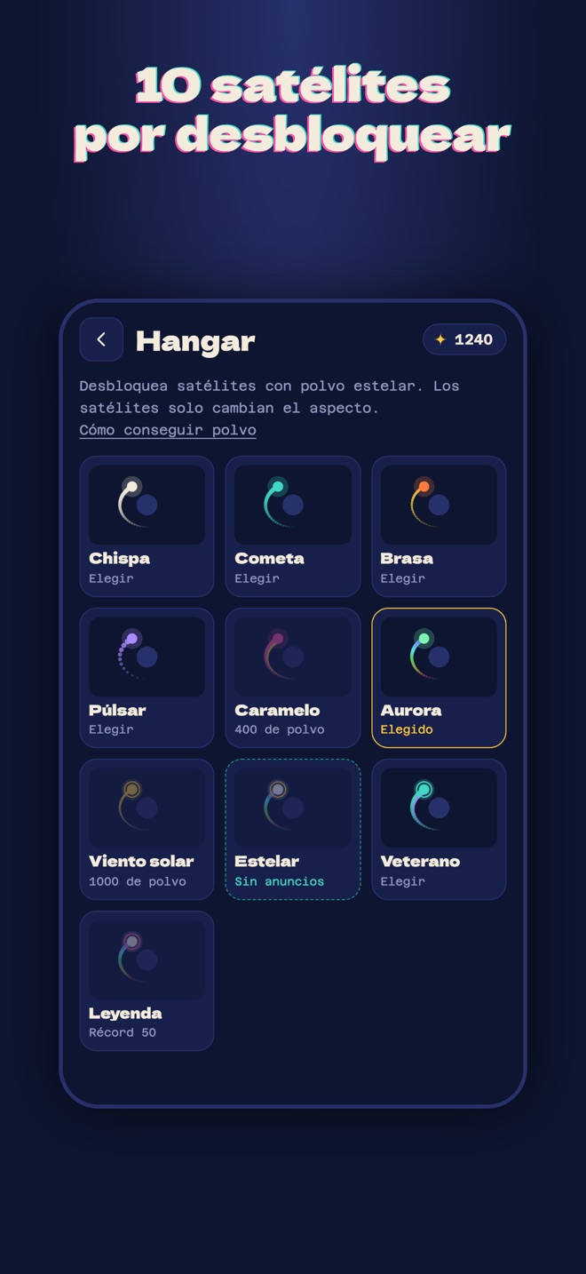 Hangar con 10 satélites