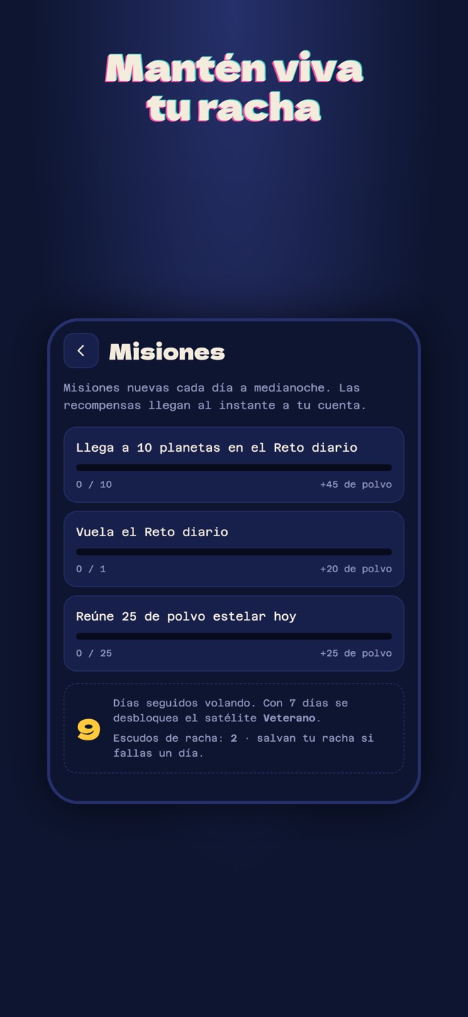 Misiones diarias y racha